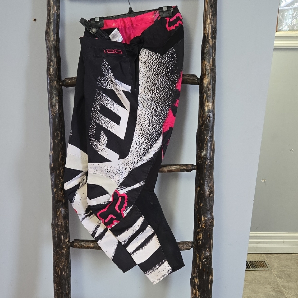 Fox Ladies Black and Pink Graphic Riding Pants
